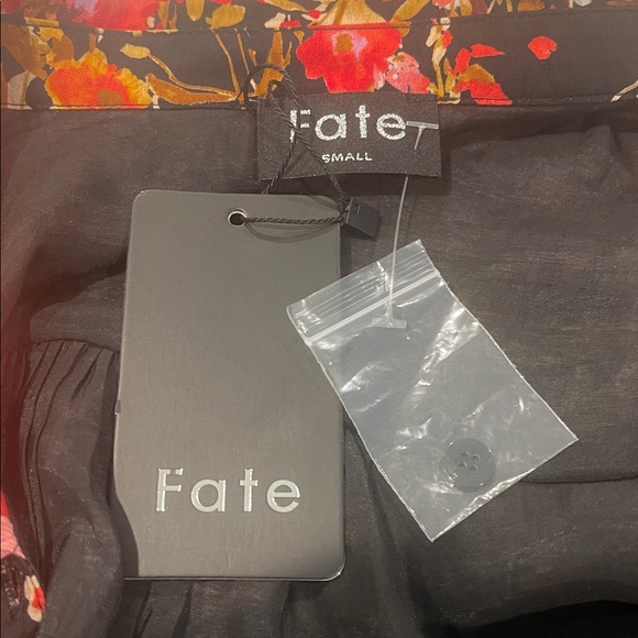 NWT Fate Floral Black Dress With Embroidery - Picture 10 of 10